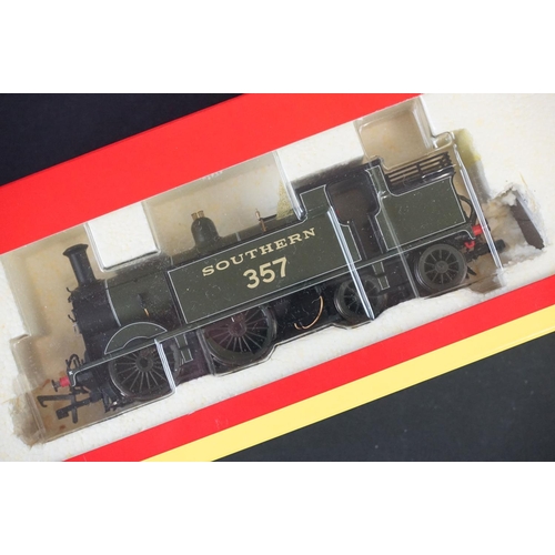 23 - Two boxed Hornby OO gauge locomotives to include R2503 SR 0-4-4 Class M7 Locomotive 357 (some box di... 