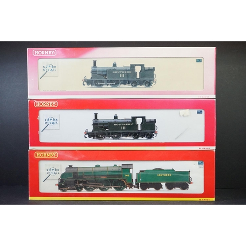 24 - Three boxed Hornby OO gauge Super Detail locomotives to include 2 x R2625 SR 0-4-0T Class M7 locomot... 