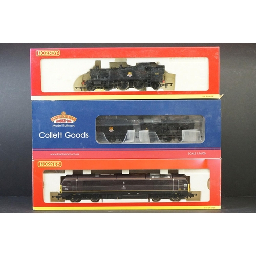 26 - Three boxed OO gauge locomotives to include Bachmann 32311 Collett Goods 2259 BR Black Early Emblem ... 