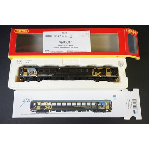 38 - Two boxed Hornby OO gauge locomotives to include Super Detail R2866 Wessex Trains Class 153 DMU 1533... 