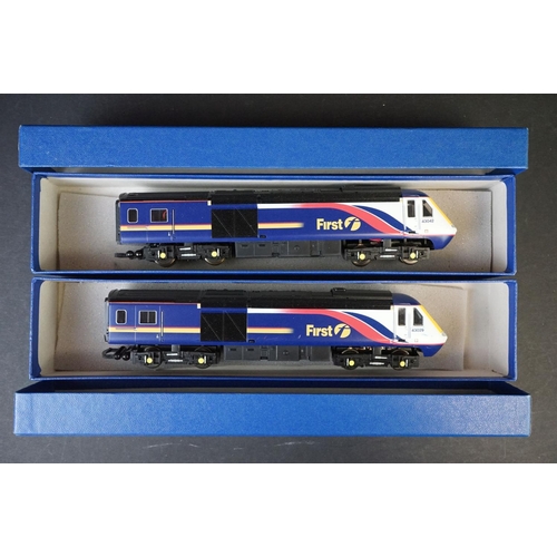 40 - Hornby OO gauge First 43042 2 x locomotive and 2 x coach set plus a OO Works Pullman Observation Car... 