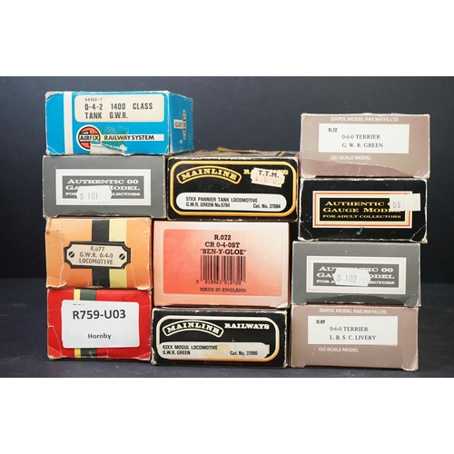 45 - 11 Boxed OO gauge locomotives to include 3 x Hornby (R072 CR 0-4-0ST Ben Y Gloe etc), 5 x Dapol (D69... 