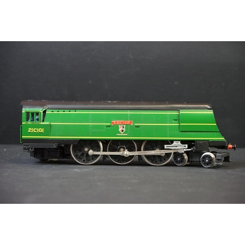 5 - Cased Hornby OO gauge Exeter SR 4-6-2 West Country Class locomotive, with certificate