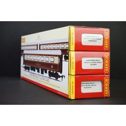 6 - Boxed Hornby OO gauge R4539 Northern Belle Pullman Cars Coach Pack, complete