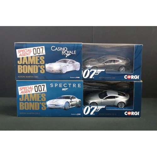 1058 - Five boxed Corgi James Bond diecast models to include CC04206S James Bond's Aston Martin DB5 50th Th... 