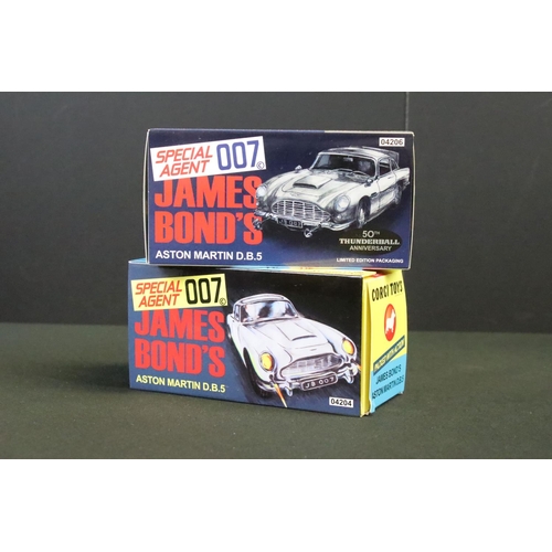 1058 - Five boxed Corgi James Bond diecast models to include CC04206S James Bond's Aston Martin DB5 50th Th... 