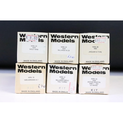 1005 - Nine boxed Western Models 1/43 metal kits to include WRK18, WRK10, WRK28, WRK22, WRK39, WRK41, WRK33... 