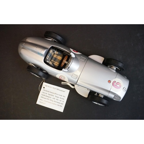 1187 - Ltd edn CMC Exclusive Modelle MB W196 1954 Silverarrow diecast model in display case, with tag, vg