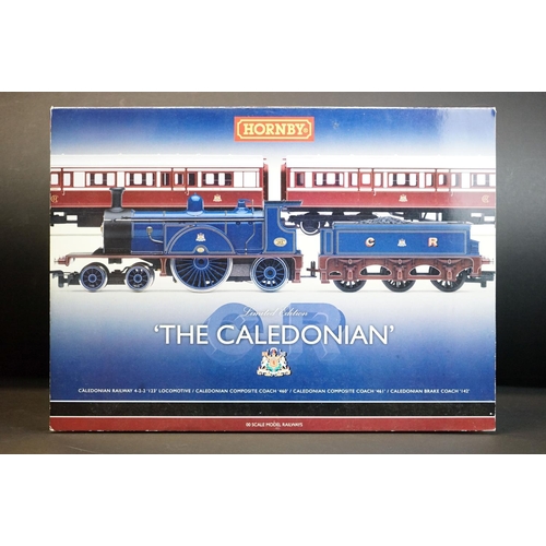 73 - Boxed Hornby OO gauge ltd edn R2610 The Caledonian train pack, complete with certificate, some box w... 