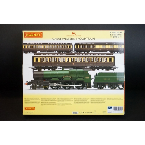 75 - Boxed Hornby OO gauge ltd edn R3219 Great Western Troop Train Pack, complete with certificate