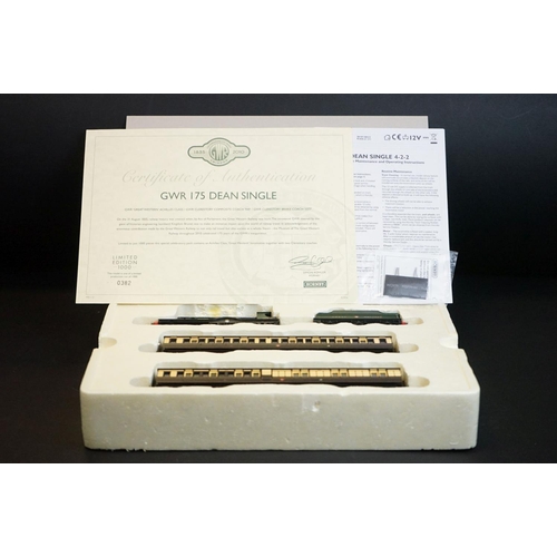 76 - Boxed Hornby OO gauge ltd edn R2956 GWR 175 Dean Single Train Pack, complete with certificate