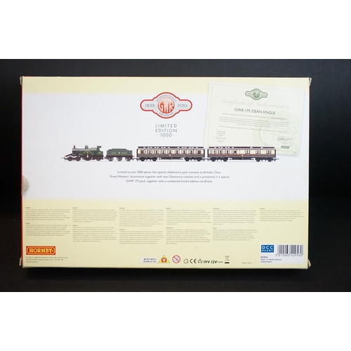 76 - Boxed Hornby OO gauge ltd edn R2956 GWR 175 Dean Single Train Pack, complete with certificate