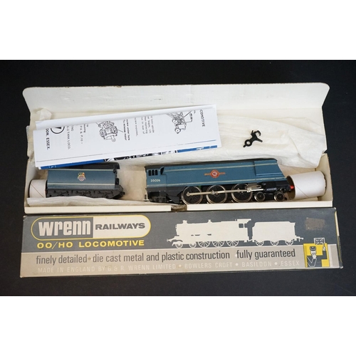 82 - Boxed Wrenn OO gauge W2267 Lamport & Holt 4-6-2 BR Blue locomotive