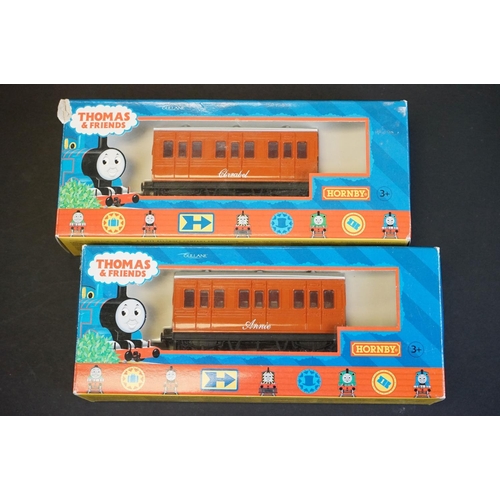 92 - 12 Boxed Hornby Thomas & Friends items of rolling stock to include 2 x R9051 James Composite Coach, ... 