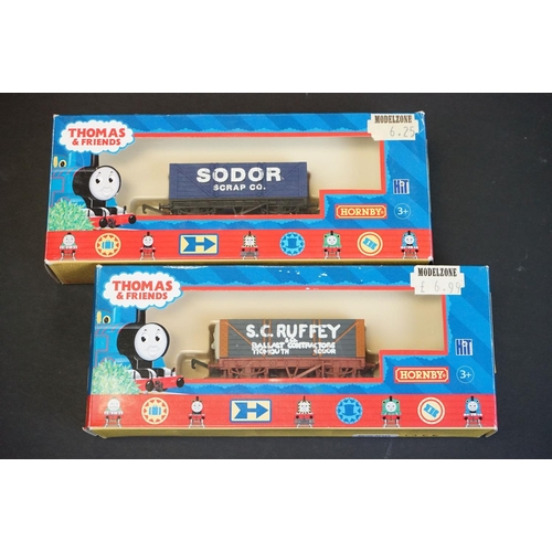 92 - 12 Boxed Hornby Thomas & Friends items of rolling stock to include 2 x R9051 James Composite Coach, ... 