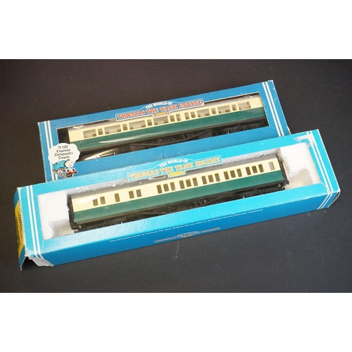 92 - 12 Boxed Hornby Thomas & Friends items of rolling stock to include 2 x R9051 James Composite Coach, ... 