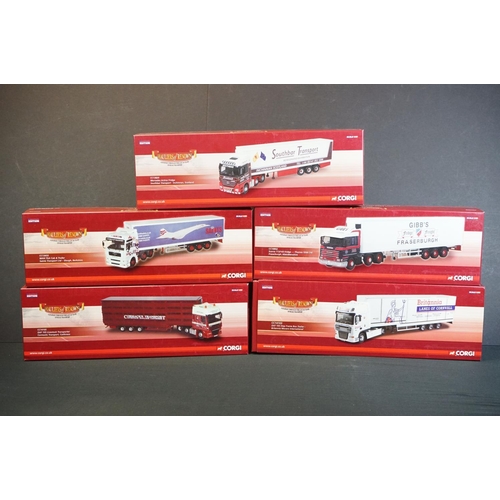 1022 - Five boxed ltd edn Corgi Hauliers of Renown diecast models to include CC14103 Britannia Movers Int, ... 