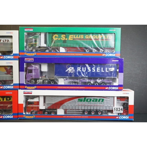 1024 - Six boxed ltd edn Corgi 1/50 Hauliers of Renown to include CC13217 Ramage, CC13907 Ken Abram, CC1340... 