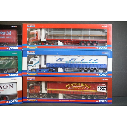 1027 - Six boxed ltd edn Corgi 1/50 Hauliers of Renown diecast models to include CC14005 Benton Bros, CC140... 