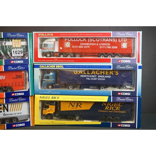 1029 - Six boxed ltd edn Corgi diecast haulage models to include CC12416 Jefferies of Otley, CC12408 De Boe... 