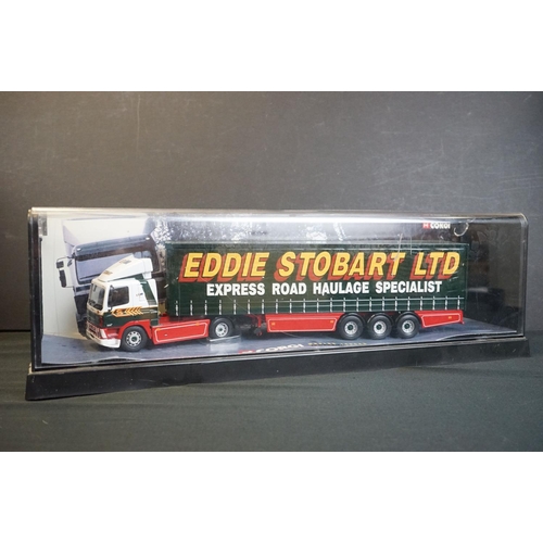 1060 - Five cased Corgi Modern Trucks 1/50 diecast models to include 75403 Eddie Stobart, 75201 Eddie Stoba... 