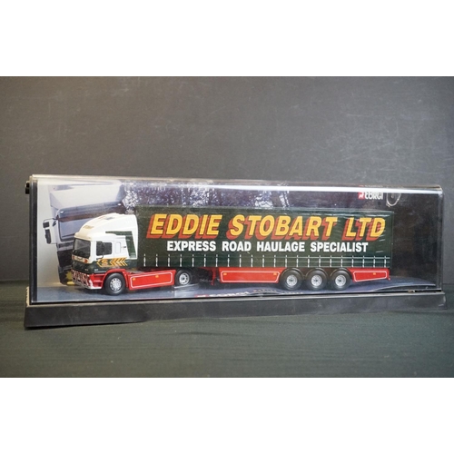 1060 - Five cased Corgi Modern Trucks 1/50 diecast models to include 75403 Eddie Stobart, 75201 Eddie Stoba... 