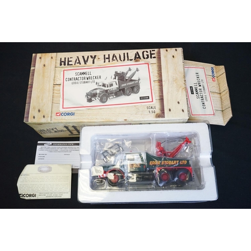 1062 - Three boxed ltd edn 1/50 Corgi Heavy Haulage diecast models to include CC12305 Eddie Stobart, CC1201... 