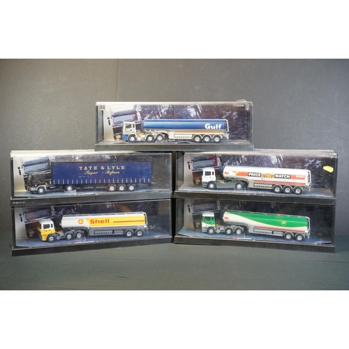 1063 - Five cased Corgi Modern Trucks 1/50 diecast models to include 75101 Gulf Oil, 75402 Tate & Lyle, 751... 