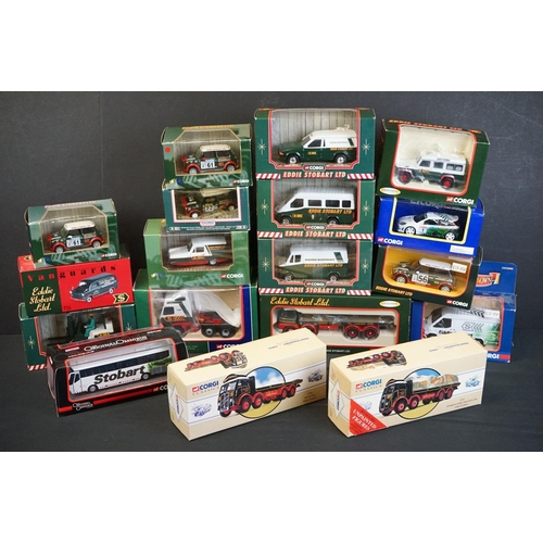 1066 - 18 Boxed Corgi Eddie Stobart diecast models to include ltd edn CC12405 Volvo FH Tractor, Haulers of ... 