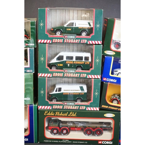 1066 - 18 Boxed Corgi Eddie Stobart diecast models to include ltd edn CC12405 Volvo FH Tractor, Haulers of ... 