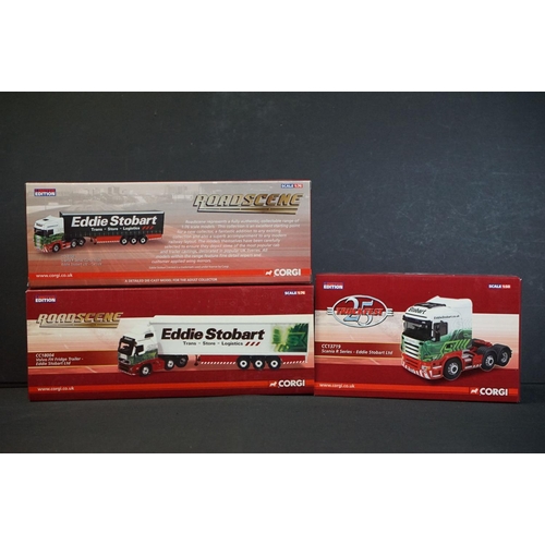 1067 - Three boxed Corgi Eddie Stobart diecast models to include 2 x Roadscene (CC18004 & CC18106) and Truc... 