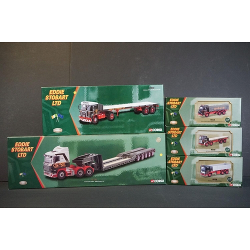 1068 - Five boxed ltd edn Corgi Eddie Stobart diecast models to include CC12203, CC12502, 23602, 26404 & 21... 