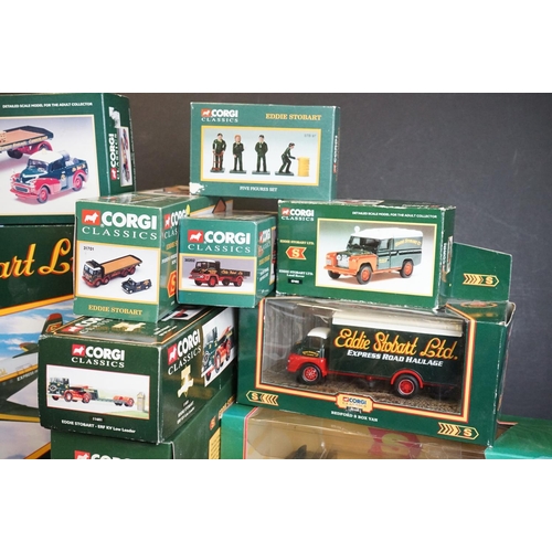 1069 - 25 Boxed Corgi Eddie Stobart diecast models to include 29103, 14303, AA0008 etc, diecast excellent, ... 