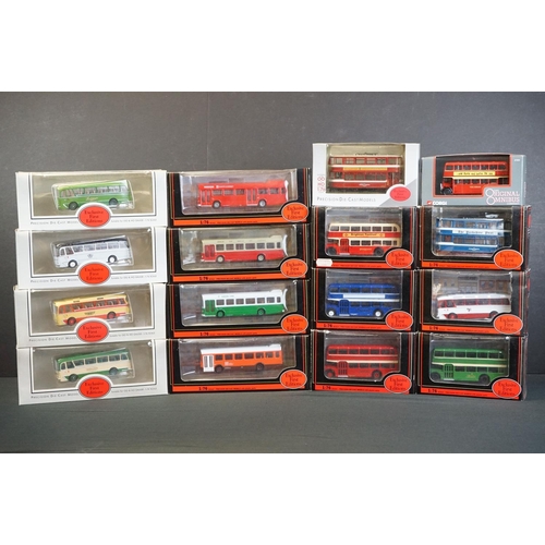 1071 - 15 Boxed EFE Exclusive First Editions 1:76 diecast model buses, plus a cased Corgi 'The Original Omn... 