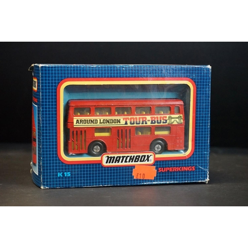 1074 - 12 Boxed Matchbox diecast models to include 9 x Superkings (K-167 Ford Transit, 2 x K-115, K-169 For... 