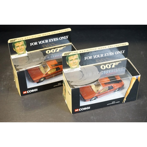 1077 - Eleven boxed Corgi James Bond diecast models, to include 2x TY95301 Thunderball - Aston Martin DB5, ... 