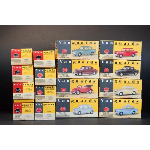 1083 - 16 Boxed Vanguards diecast models in 1:43 scale, to include VA11002, VA10000, VA11000, VA3000, VA100... 