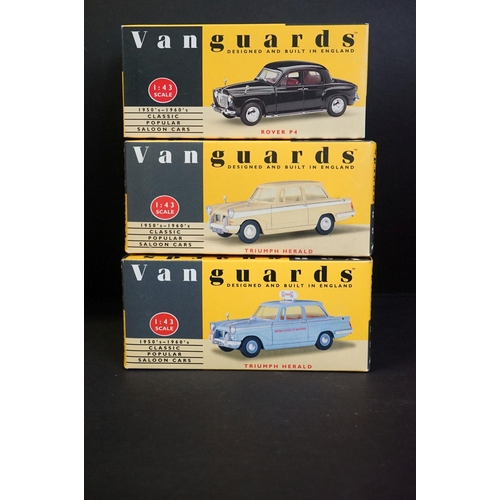 1083 - 16 Boxed Vanguards diecast models in 1:43 scale, to include VA11002, VA10000, VA11000, VA3000, VA100... 