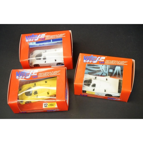 1084 - Nine boxed Vitese 1/43 diecast metal models to include 8 x Porsche examples (Ref 194, 196, 197, 198,... 