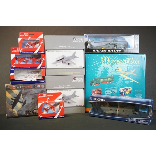 1086 - 12 boxed Aviation diecast models to include Corgi AA32908 2002 Manchester The XVII Commonwealth Game... 