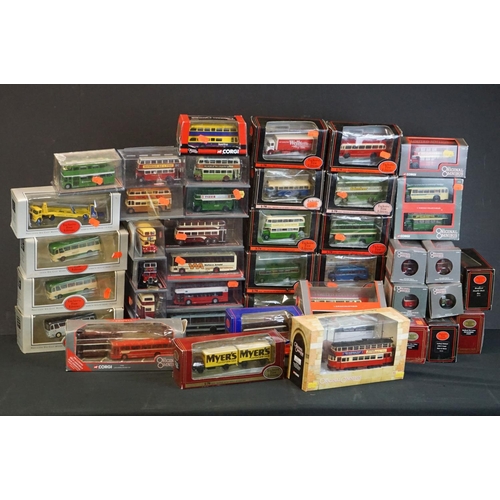 1091 - 43 Boxed / cased diecast model buses, to include Corgi Original Omnibus and EFE Exclusive First Edit... 