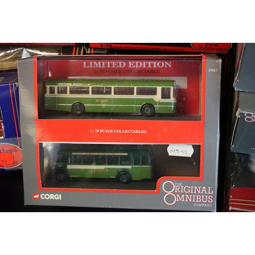 1091 - 43 Boxed / cased diecast model buses, to include Corgi Original Omnibus and EFE Exclusive First Edit... 