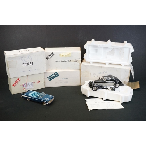 1094 - Five Boxed Franklin Mint diecast models to include The 1934 Hispano-Suiza J12, Jaguar XK 120, The 19... 