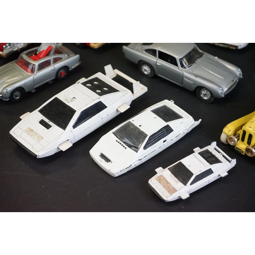 1097 - 15 Mid 20th C onwards TV related play worn diecast models to include Corgi James Bonds Aston Martin ... 