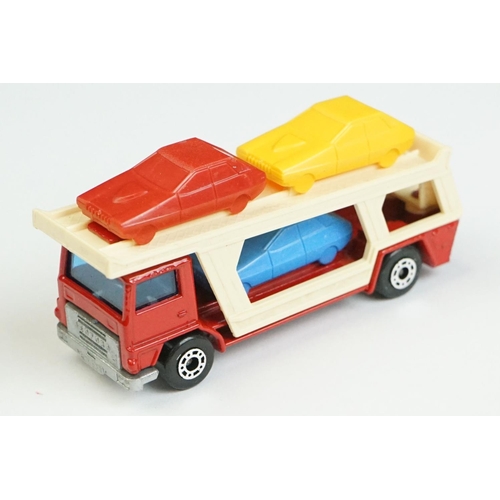 1326 - 12 Boxed Matchbox 75 Series Superfast diecast models to include 69 Security Truck, 71 Cattle Truck, ... 