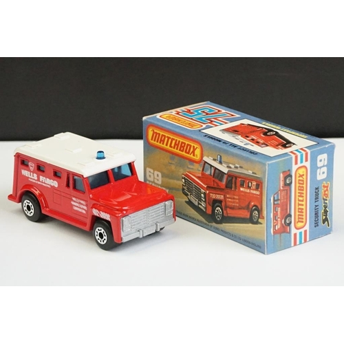 1327 - Ten boxed Matchbox 75 Series diecast models to include 10 x Superfast (49 Crane Truck, 58 Faun Dump ... 