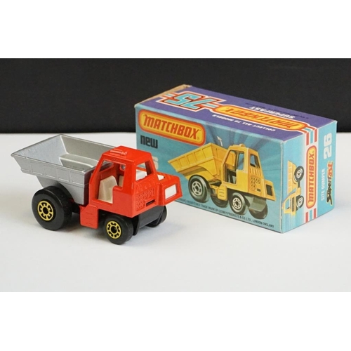 1327 - Ten boxed Matchbox 75 Series diecast models to include 10 x Superfast (49 Crane Truck, 58 Faun Dump ... 