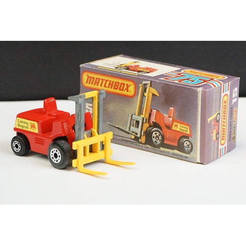 1327 - Ten boxed Matchbox 75 Series diecast models to include 10 x Superfast (49 Crane Truck, 58 Faun Dump ... 