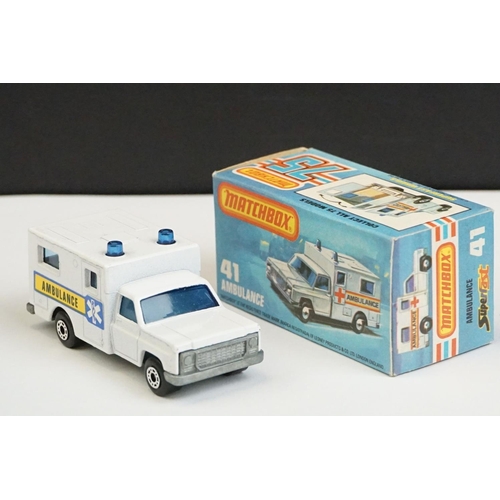 1327 - Ten boxed Matchbox 75 Series diecast models to include 10 x Superfast (49 Crane Truck, 58 Faun Dump ... 