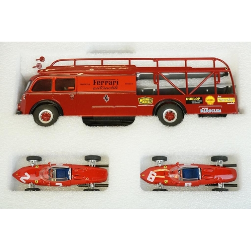 269 - Boxed ltd edn Brumm TRS02 Race Transporter Set Scuderia Ferrari GP Italia 1961 World Champion, compl... 